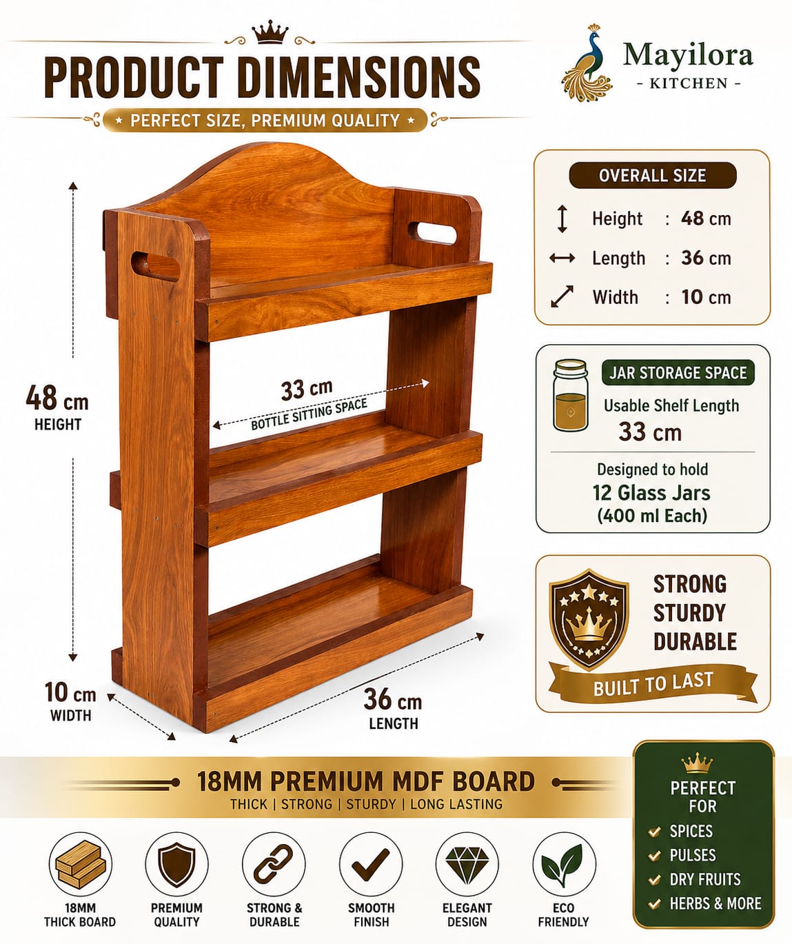 Product dimensions